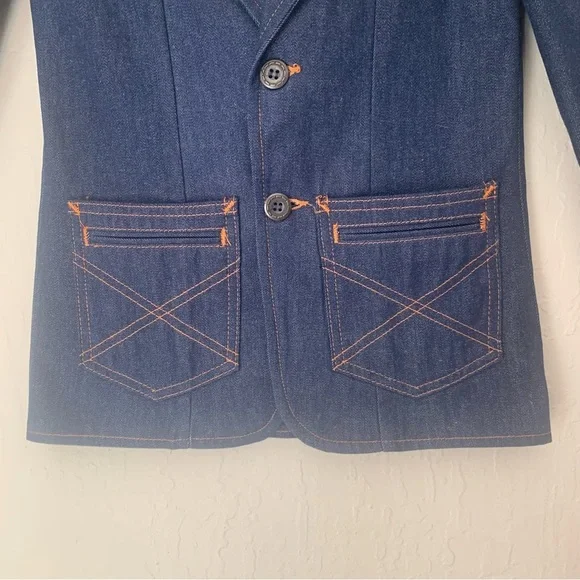 BILLY THE KID Boy’s Vintage 70’s Denim Blazer Western Westerncore Cowboycore 10 - Picture 6 of 16